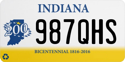 IN license plate 987QHS