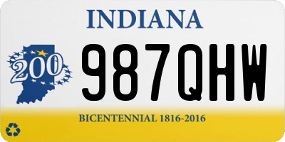 IN license plate 987QHW