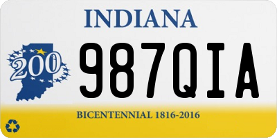 IN license plate 987QIA