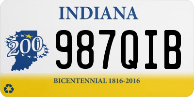 IN license plate 987QIB