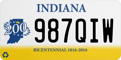 IN license plate 987QIW