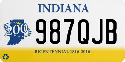 IN license plate 987QJB