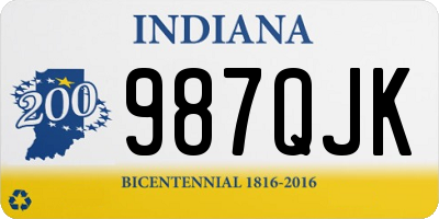 IN license plate 987QJK