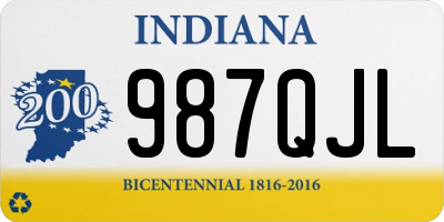 IN license plate 987QJL