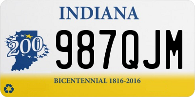 IN license plate 987QJM
