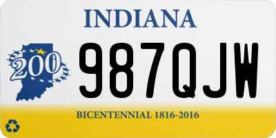 IN license plate 987QJW