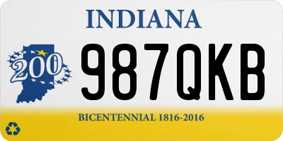 IN license plate 987QKB