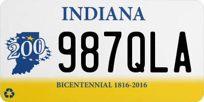 IN license plate 987QLA