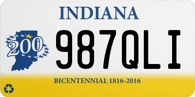 IN license plate 987QLI