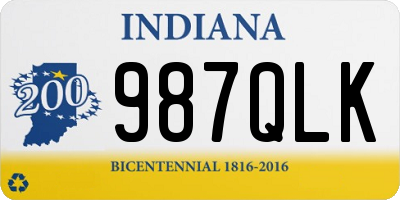 IN license plate 987QLK