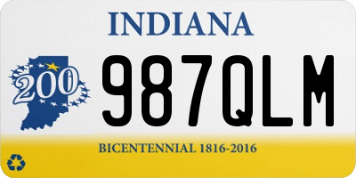 IN license plate 987QLM