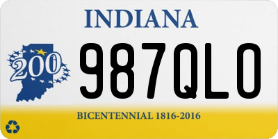 IN license plate 987QLO