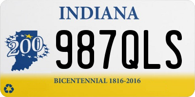 IN license plate 987QLS