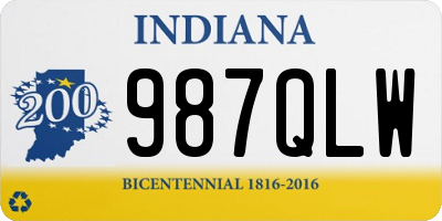 IN license plate 987QLW
