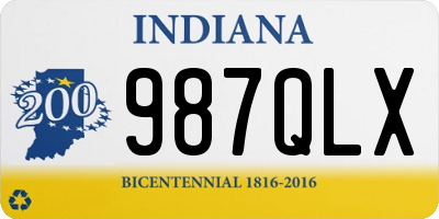 IN license plate 987QLX