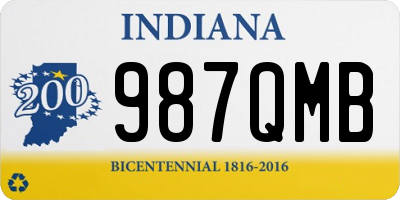 IN license plate 987QMB