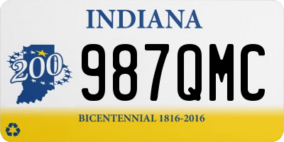 IN license plate 987QMC