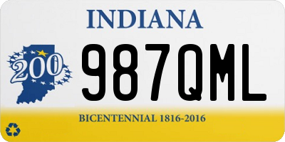 IN license plate 987QML