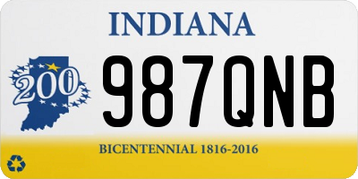 IN license plate 987QNB