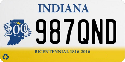 IN license plate 987QND