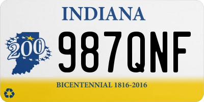 IN license plate 987QNF