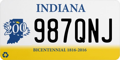 IN license plate 987QNJ