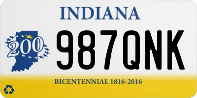 IN license plate 987QNK