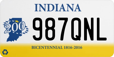 IN license plate 987QNL