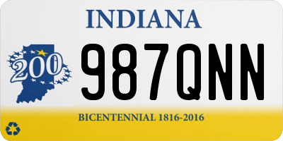 IN license plate 987QNN