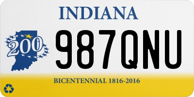 IN license plate 987QNU