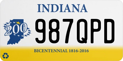 IN license plate 987QPD