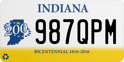 IN license plate 987QPM