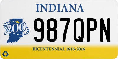 IN license plate 987QPN