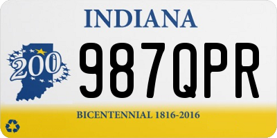 IN license plate 987QPR