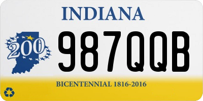 IN license plate 987QQB