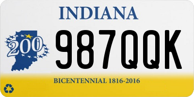 IN license plate 987QQK