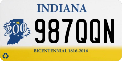 IN license plate 987QQN