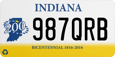 IN license plate 987QRB