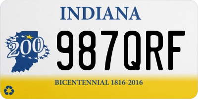 IN license plate 987QRF