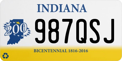 IN license plate 987QSJ