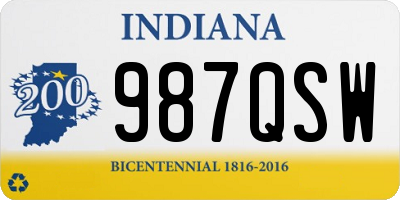 IN license plate 987QSW