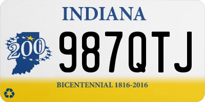 IN license plate 987QTJ