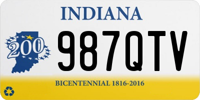 IN license plate 987QTV