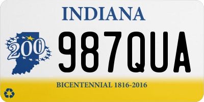 IN license plate 987QUA