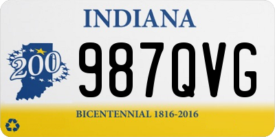 IN license plate 987QVG