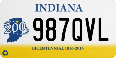 IN license plate 987QVL