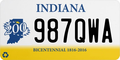 IN license plate 987QWA