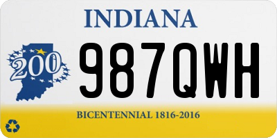 IN license plate 987QWH