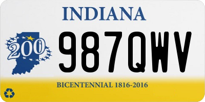 IN license plate 987QWV