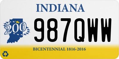 IN license plate 987QWW